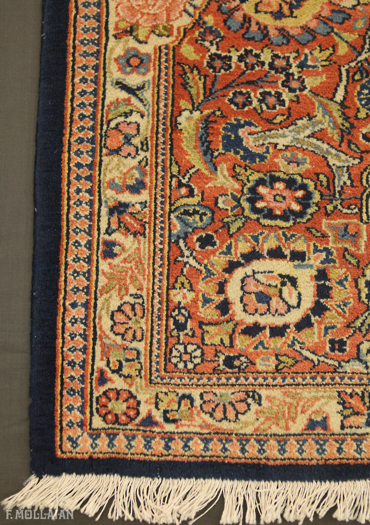 Tapis Persan Antique Kashan Dabir n°:44841219