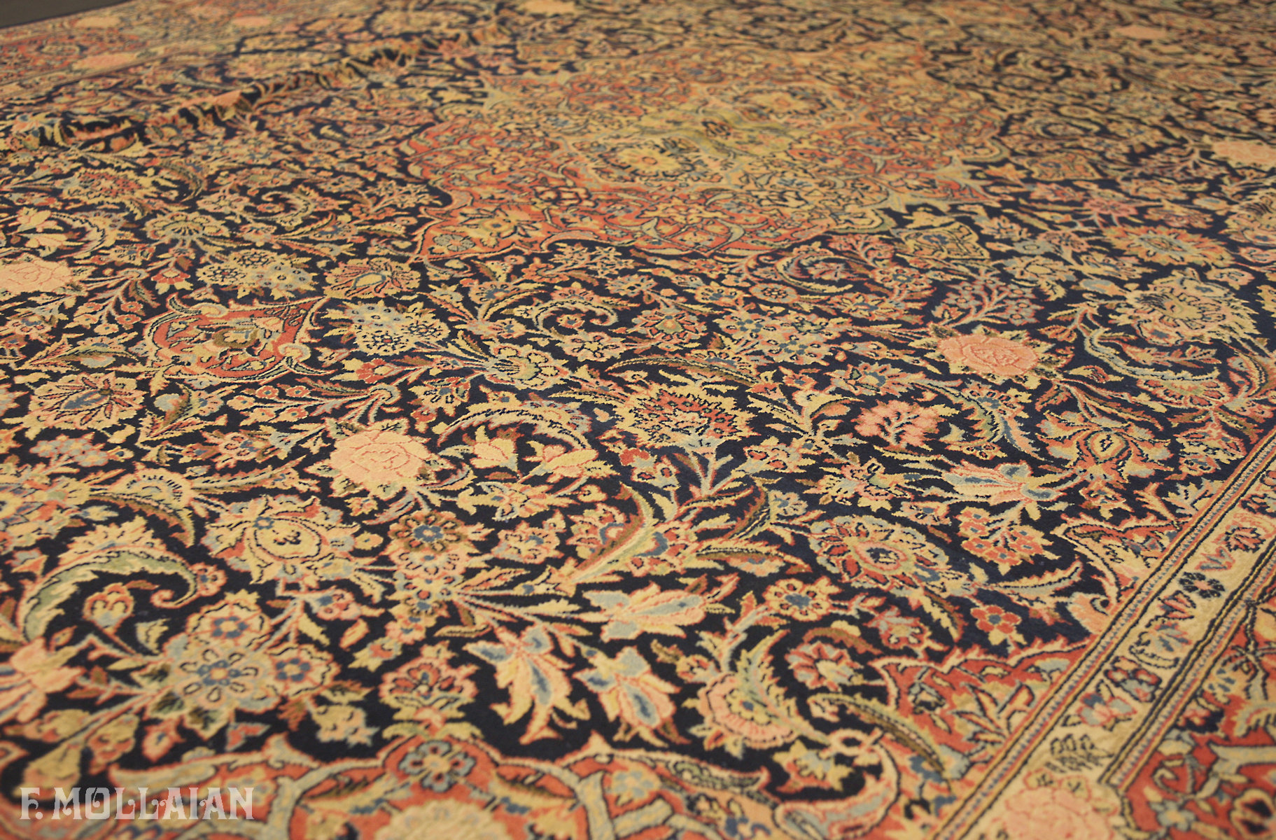 Antique Persian Kashan Dabir Carpet n°:44841219