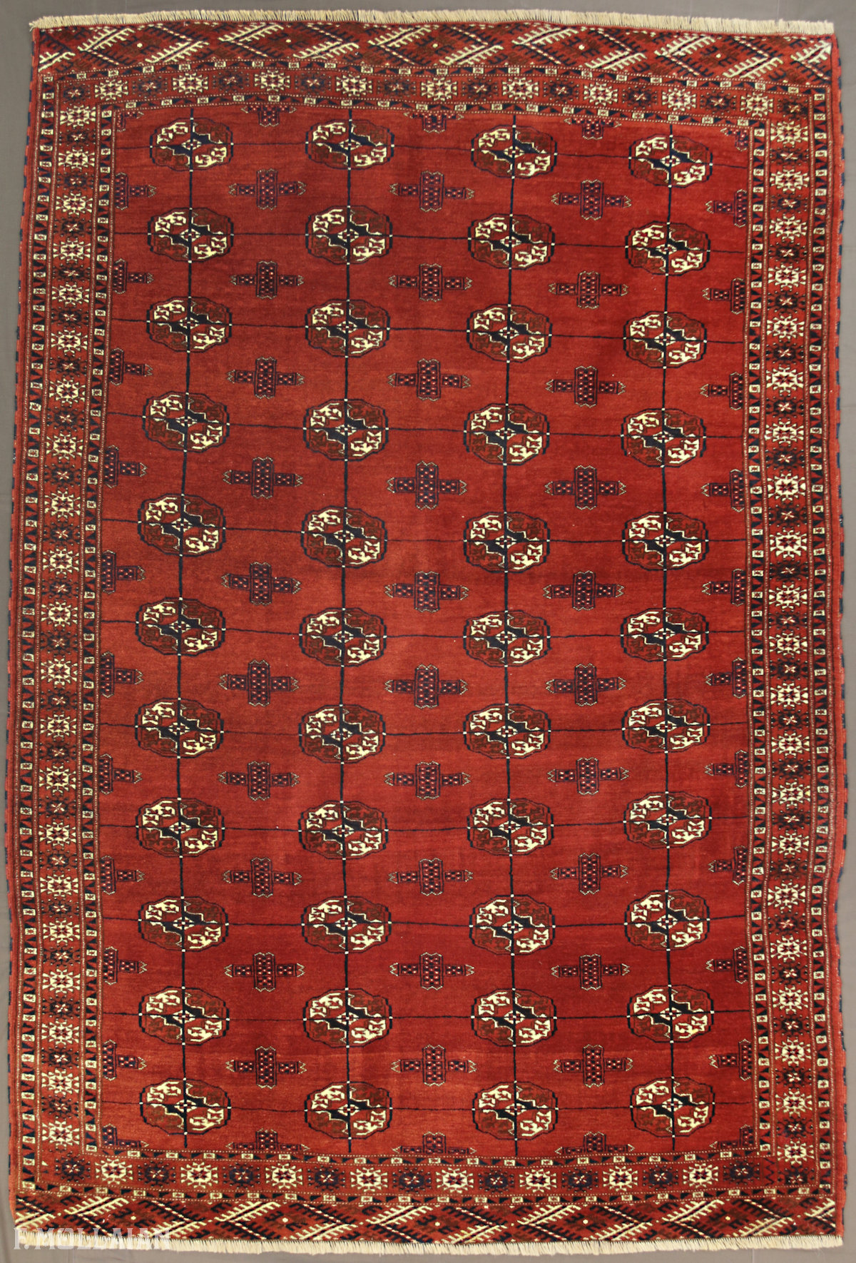 Tappeto Piccolo Turkmeno Antico Asmalik Yamut n°:77560623 - Mollaian Farzin  Carpets