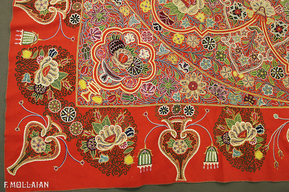 Textil Persischer Antiker Rashti-Duzi n°:91106240