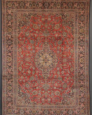 Tapis Persan Antique Kashan Dabir n°:92599506