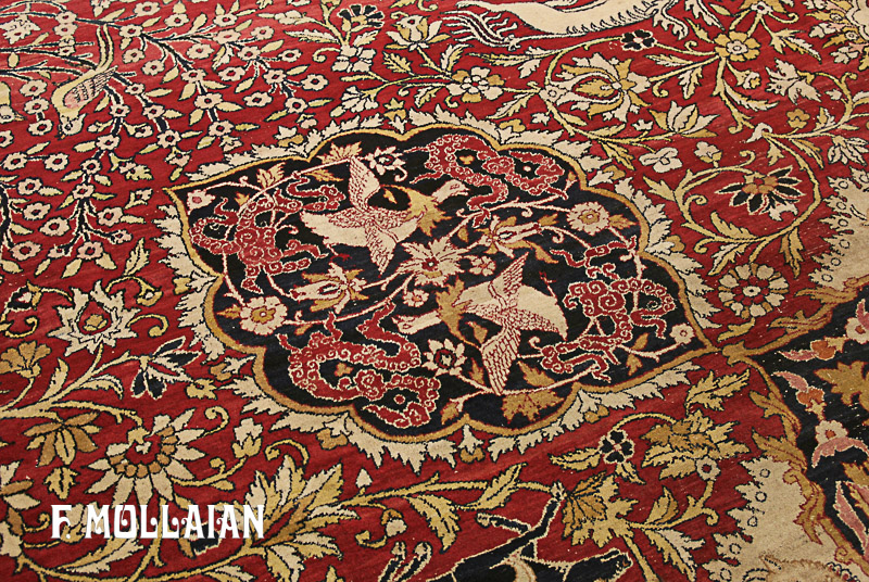 A Massive Antique Persian Kerman Ravar Carpet n°:84621163
