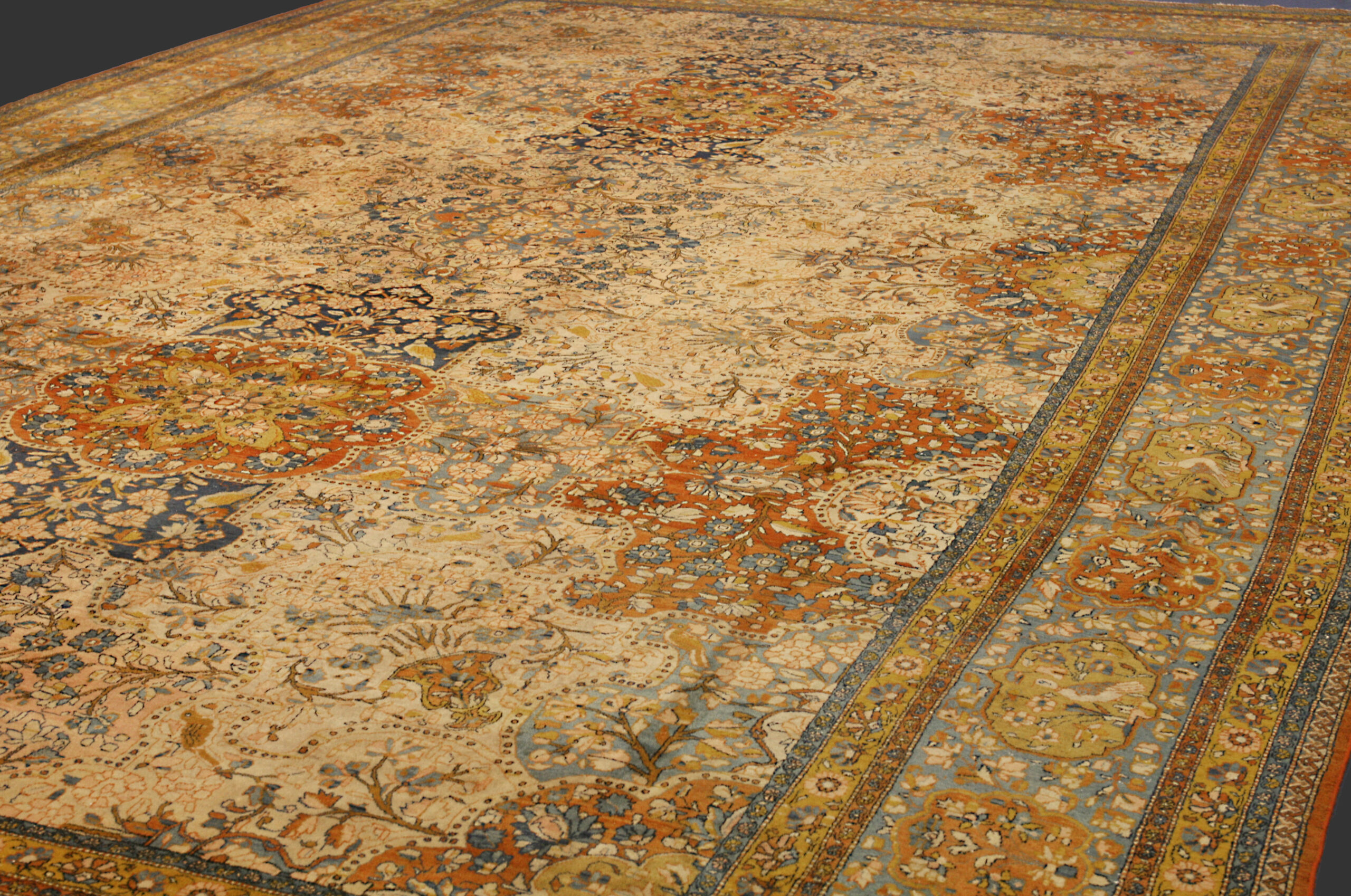 Antique Persian Kashan Dabir All-Over Carpet n°:77879683