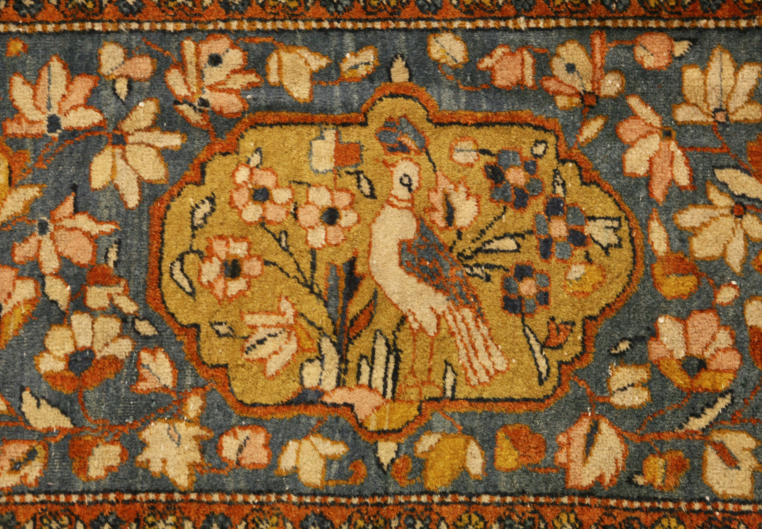 Tapis Persan Antique Kashan Dabir n°:77879683