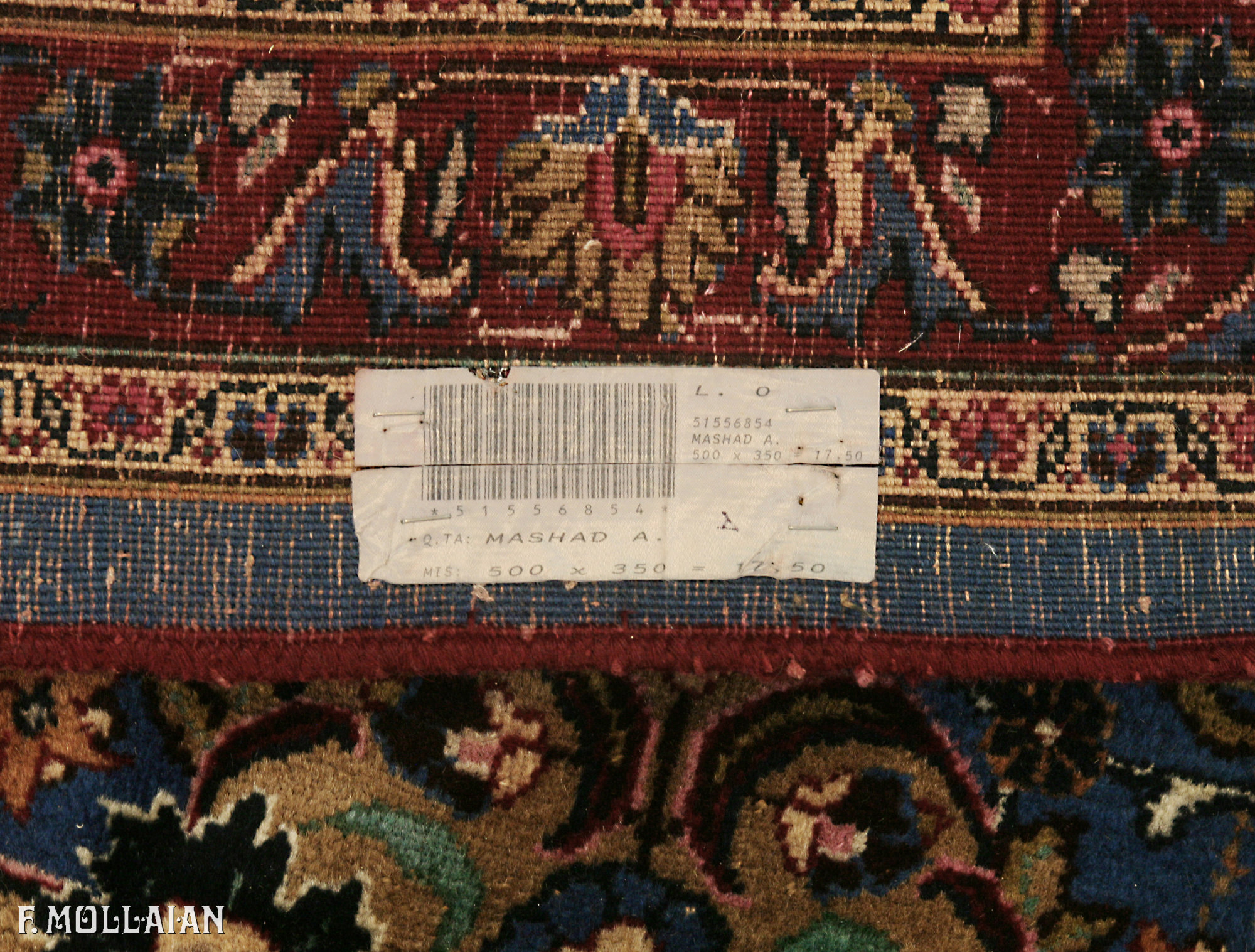 Tappeto Molto Grande Persiano Semi Antico Mashad n°:51556854