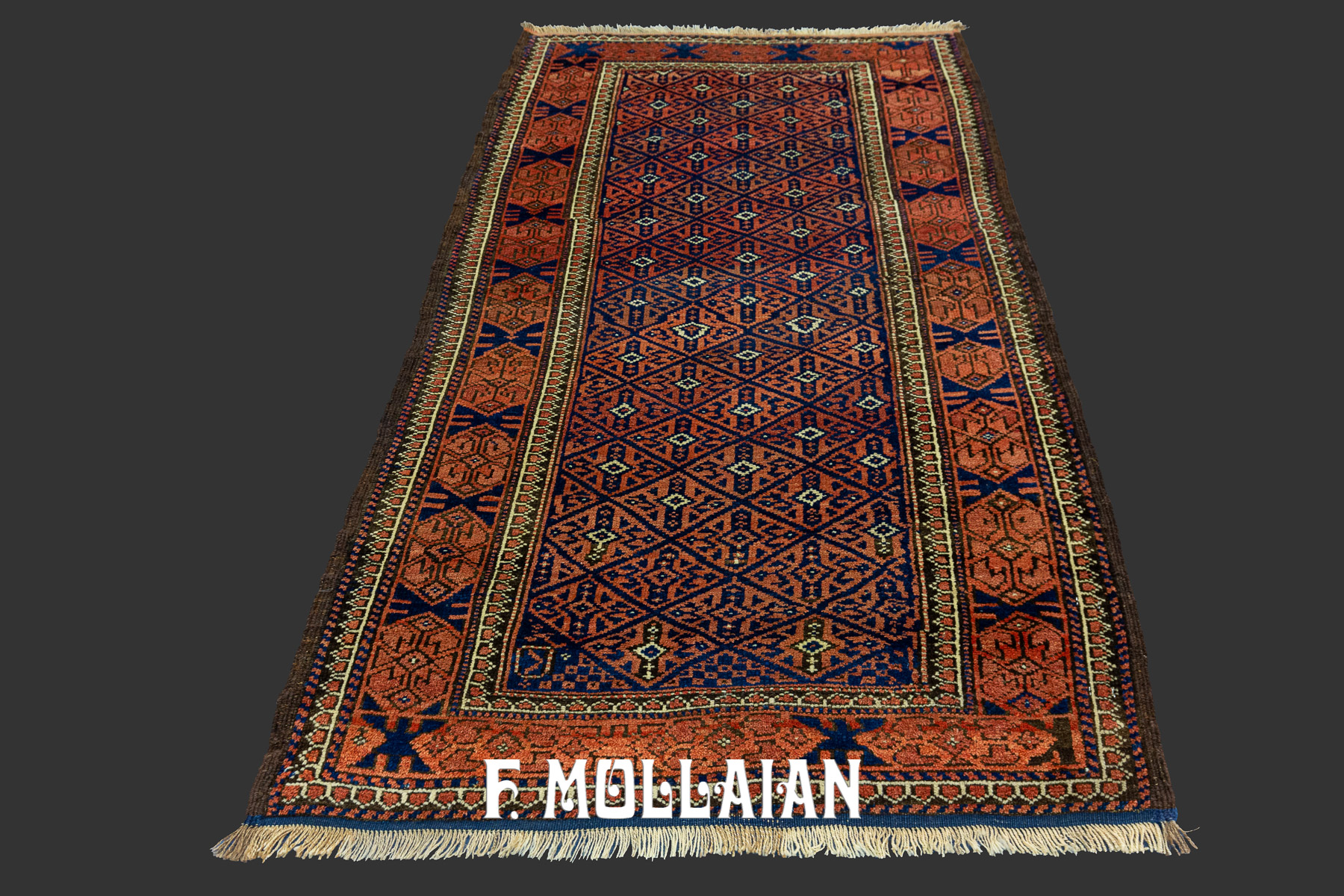 Small Hand-knotted Antique Persian All-over field Baluch Rug n°:58603049