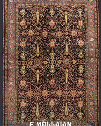 All-over Hand knotted Antique Tehran Persian Rug n°:60718056