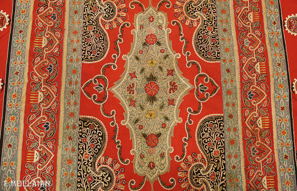 Antique Persian Rashti-Duzi Textile n°:46711390