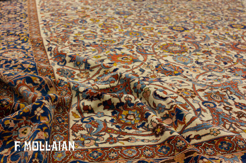 Tappeto Isfahan Trama Seta Firmato n°:85039872