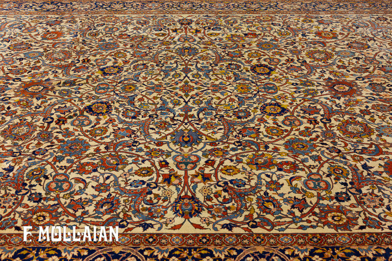 Tappeto Isfahan Trama Seta Firmato n°:85039872