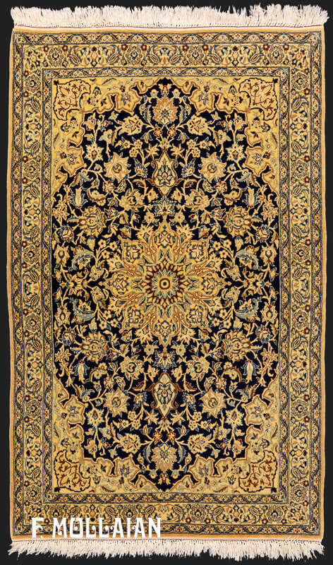 Small Antique Persian Nain Tudeshk Rug n°:89002165