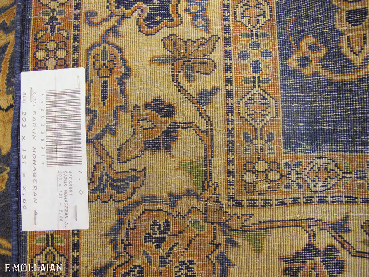 Tapis Persan Antique Saruk Mohajeran n°:42033891