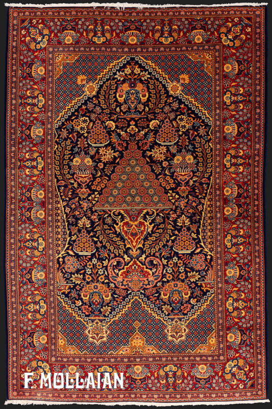 Antique Persian Kashan (Dabir) Rug n°:48204323