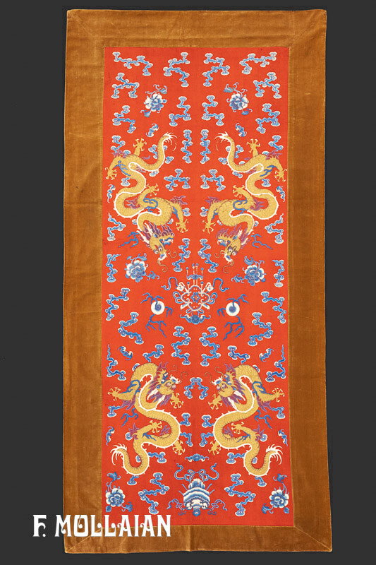 Antique Chinese Silk and Metal Textile n°:11261588