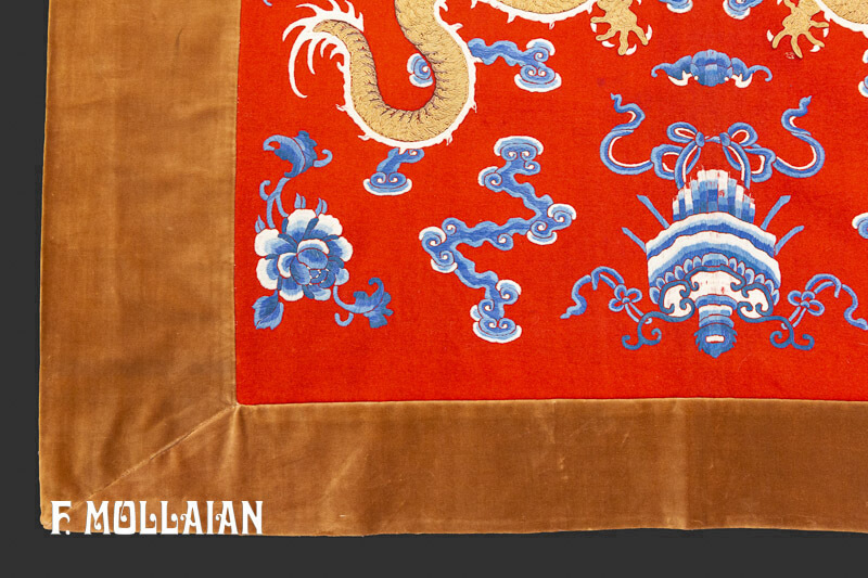 Antique Chinese Silk and Metal Textile n°:11261588