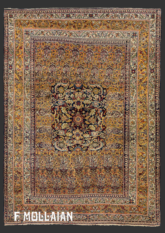 Tappeto Persiano Antico Kerman Ravar disegno Bothe n°:18287350