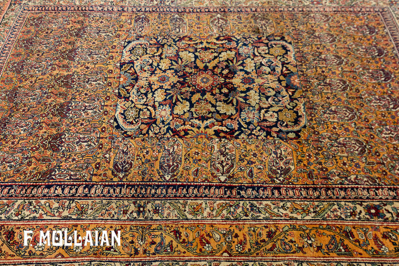 Antique Persian Kerman Ravar Bothe Design Rug n°:18287350