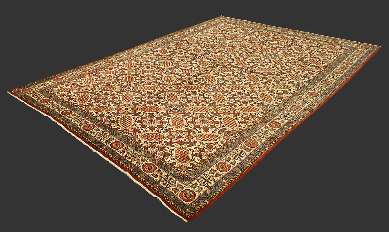 Semi-Antique All-over Persian Qum Rug n°:24891169