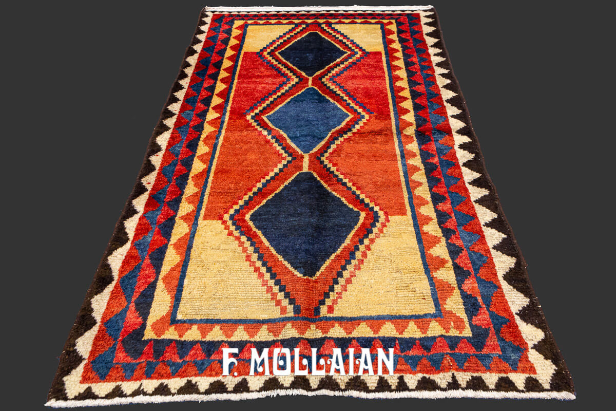 Persian Gabbeh Rug Geometric Design n°:29536894