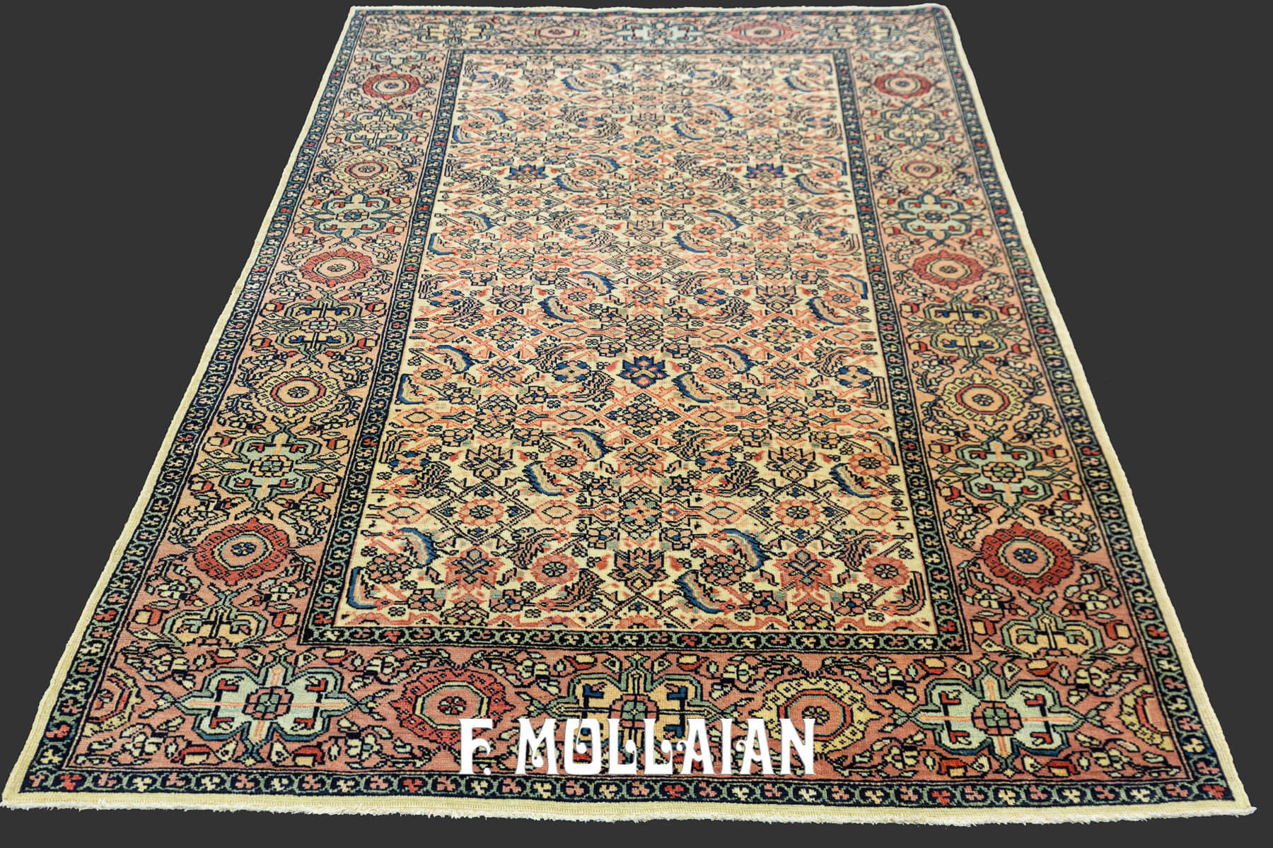 All-over Saruk Farahan Antique Persian Rug n°:33298708