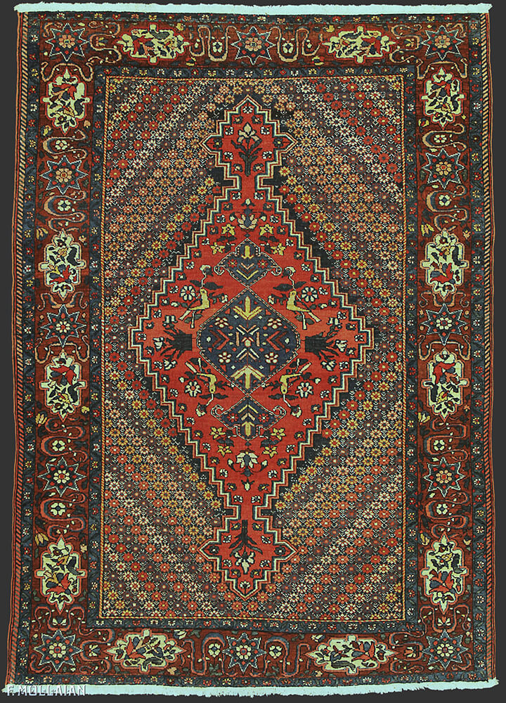 Persian Bakhtiari Rug Medallion Red Field n°:47173679