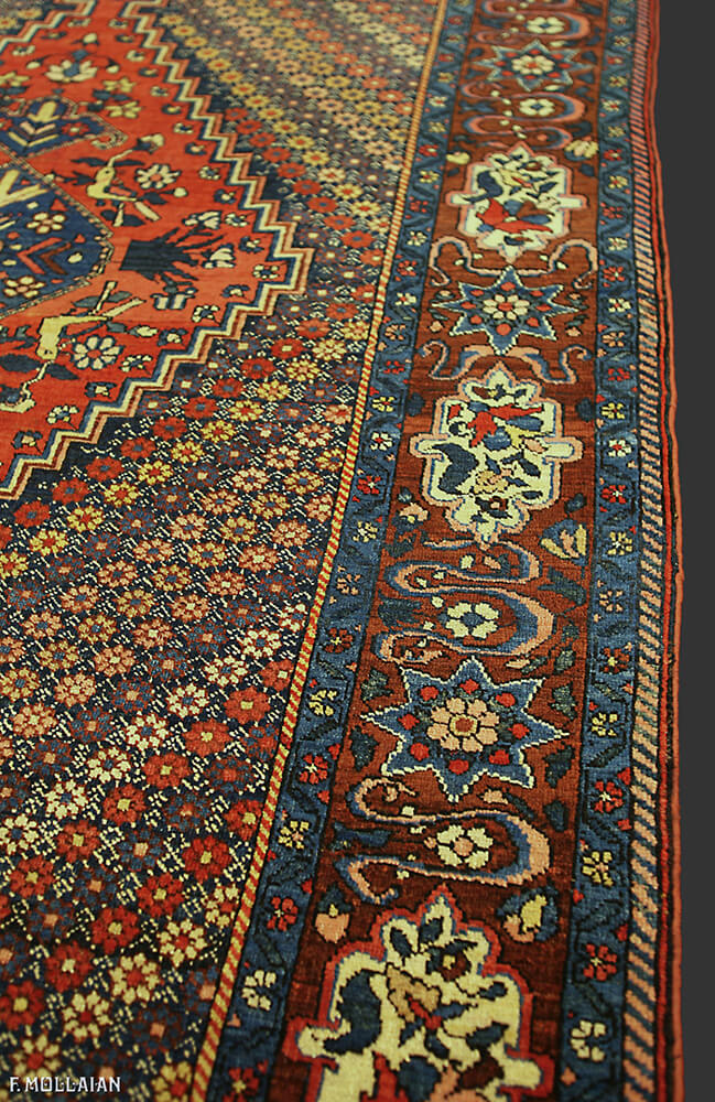 Persian Bakhtiari Rug Medallion Red Field n°:47173679