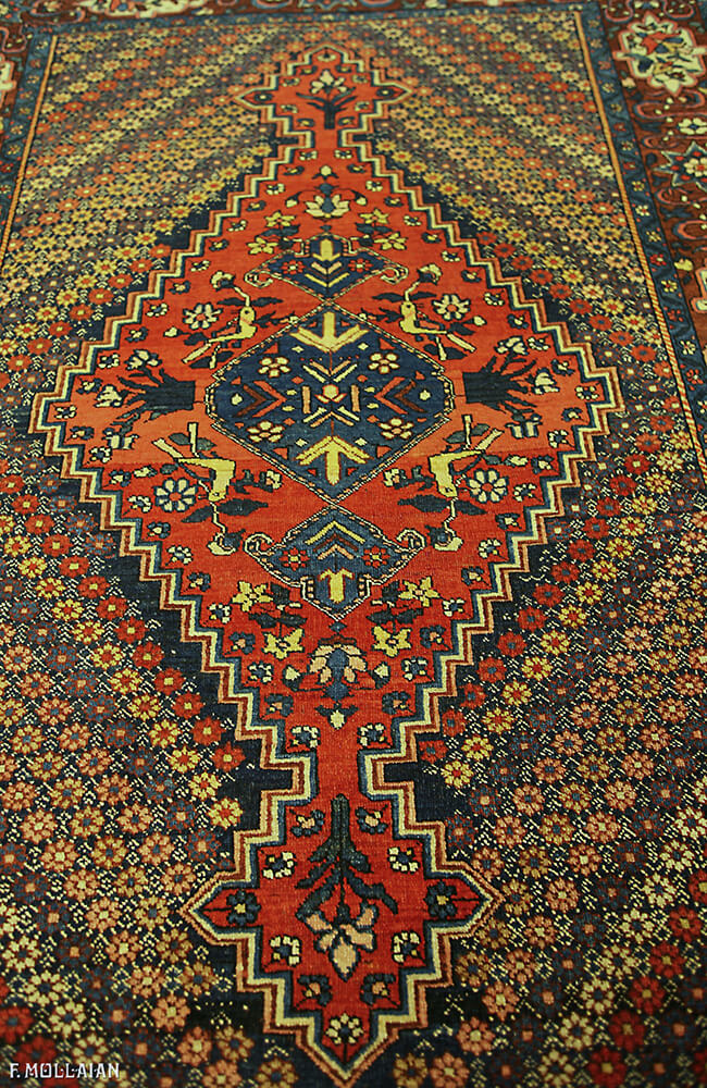 Persian Bakhtiari Rug Medallion Red Field n°:47173679