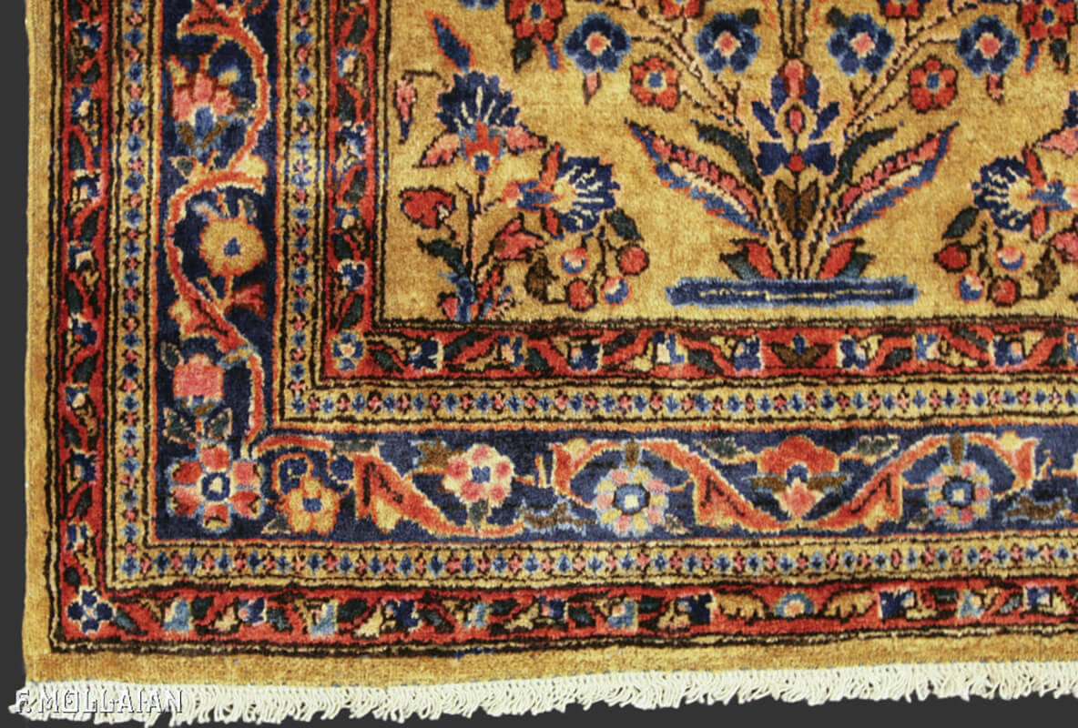 Small Classic Floral Kashan Manchester Antique Rug n°:51144845