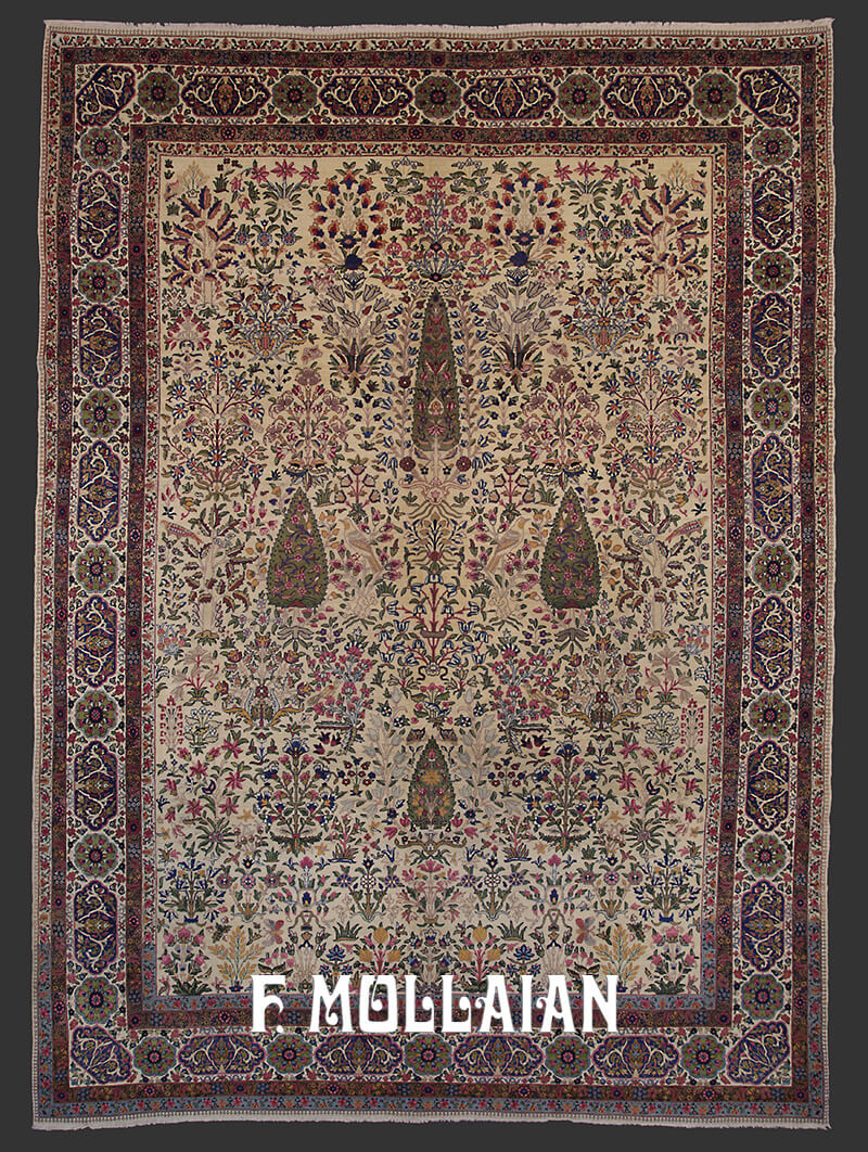 Tapis Persan Antique Kerman « MILANI » n°:56130674
