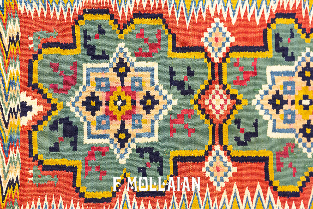 Small Multicolor Rollakan Swedish Textile n°:591892