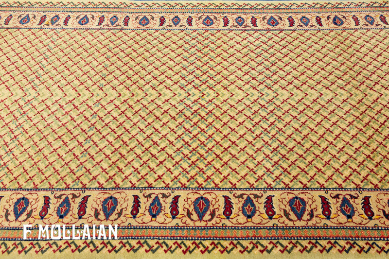 Antique Persian Kashan Dabir Runner Carpet  n°:67844090