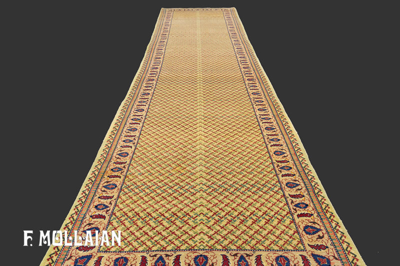 Antique Persian Kashan Dabir Runner Carpet  n°:67844090