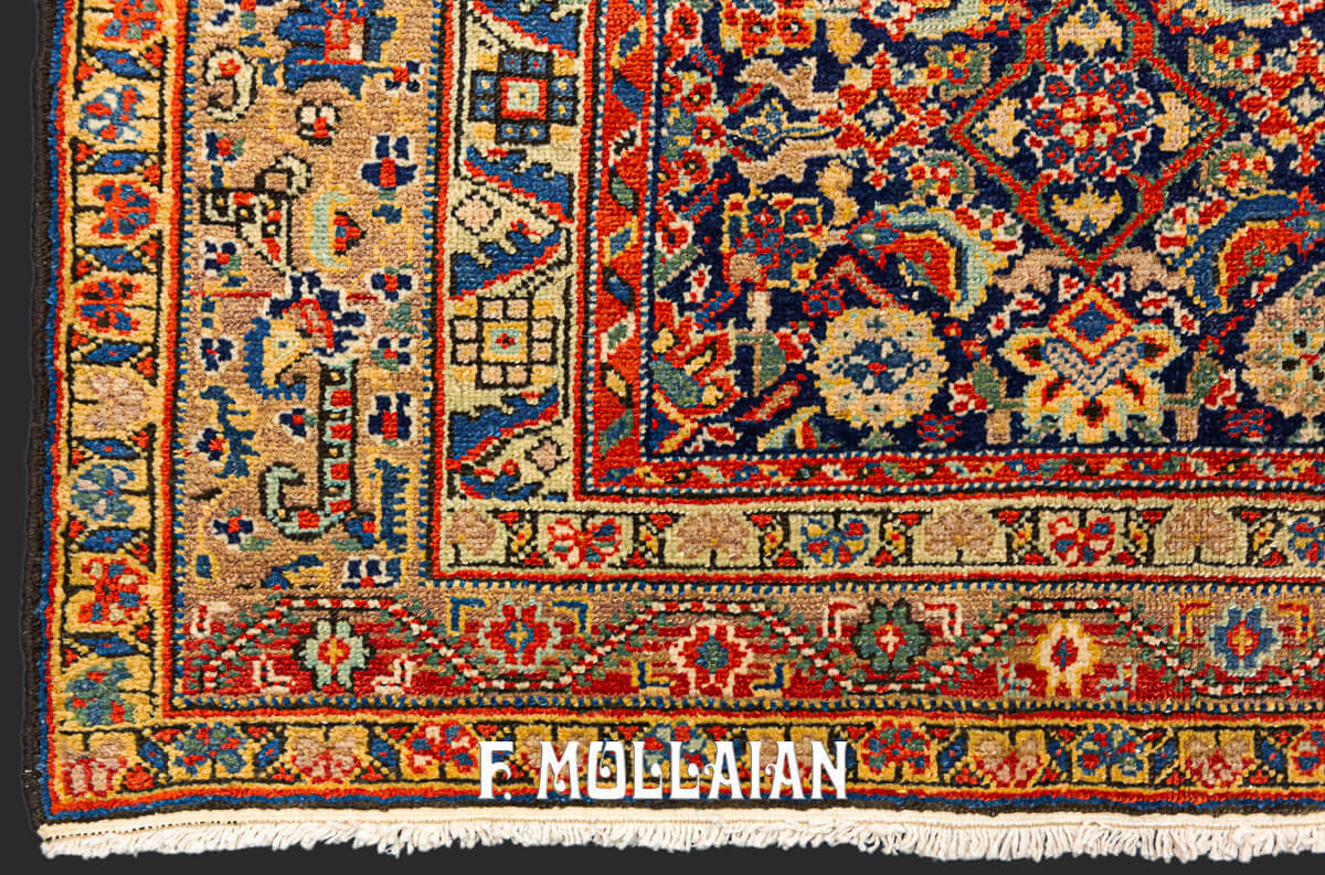 Antique Persian Farahan, An All-Over Field with Special Medallion (Dragon Head) Kalleh Size Rug n°:74279310