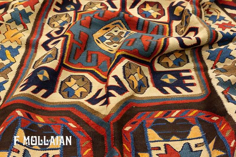 Borcialu Antique (Caucasian) Kilim Kalleh  n°:98881813