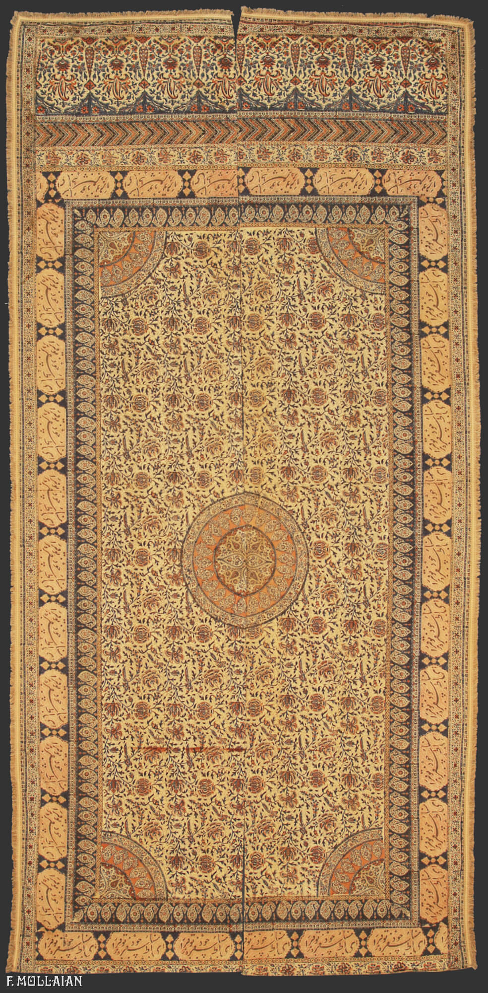 Persischer Antiker Kalamkari (Qalamkari) n°:66797342