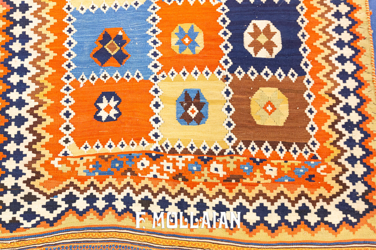 Kilim Rug Qashqai Multi-Color Runner Carpet n°:83847801