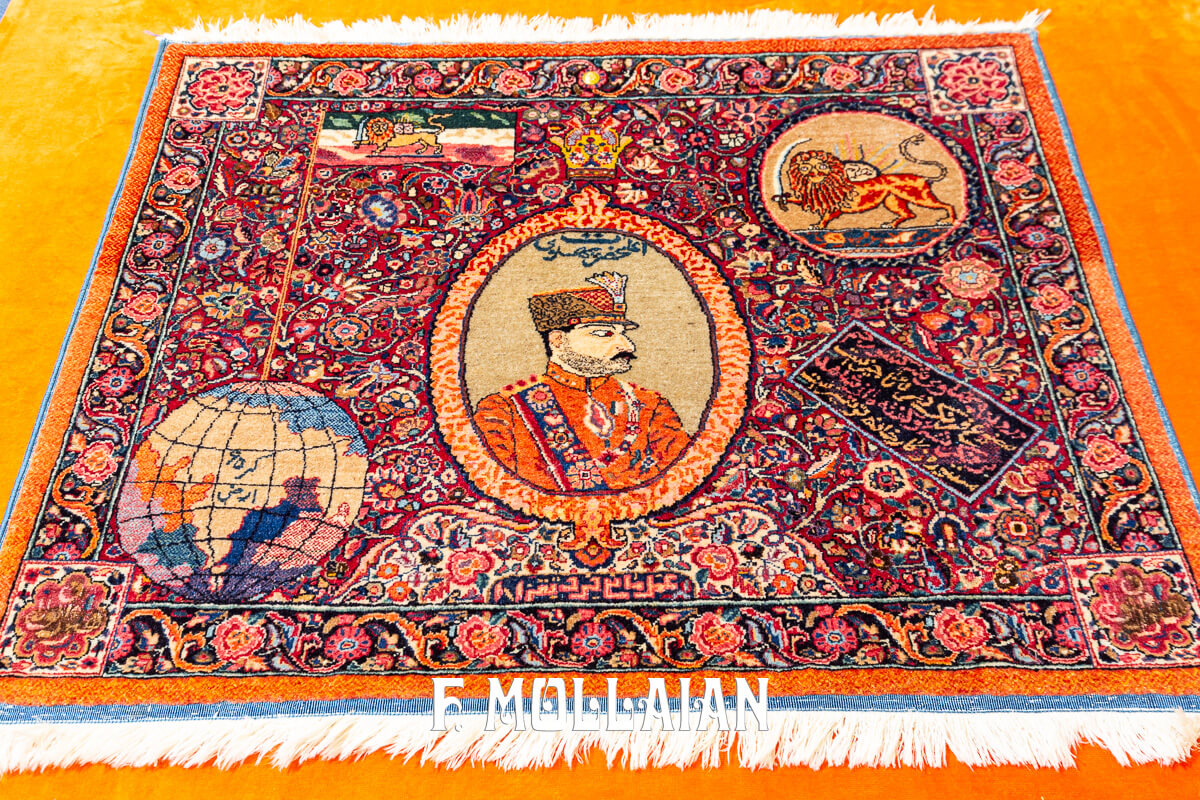 Mashad Amoghli Antique Pictorial Rug  n°:882823