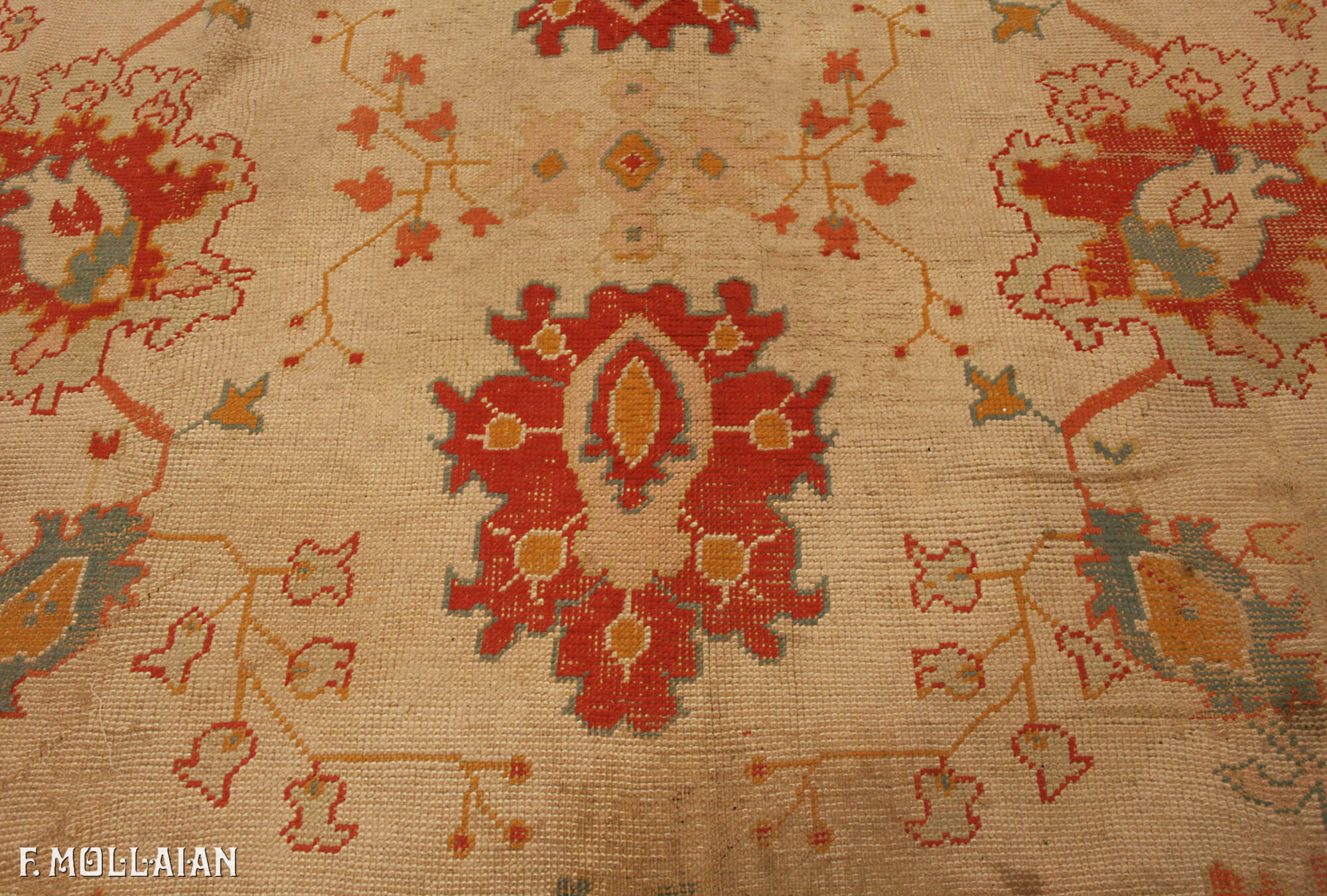 Tapis Turc Antique Ushak (Oushak) n°:57930276