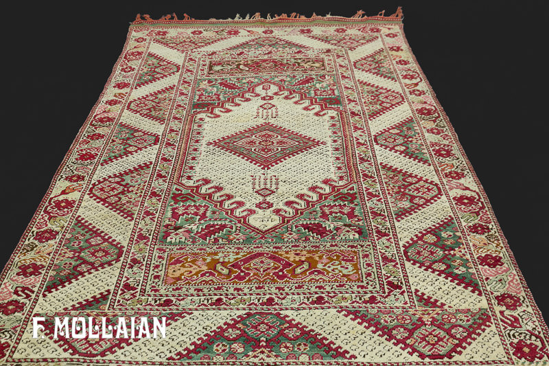 Antique Turkish Kiz Ghiordes Rug n°:60237592