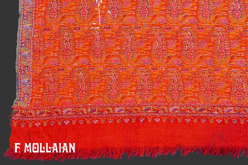 Textile Antique Kerman/Kashmir Signé n°:87774657