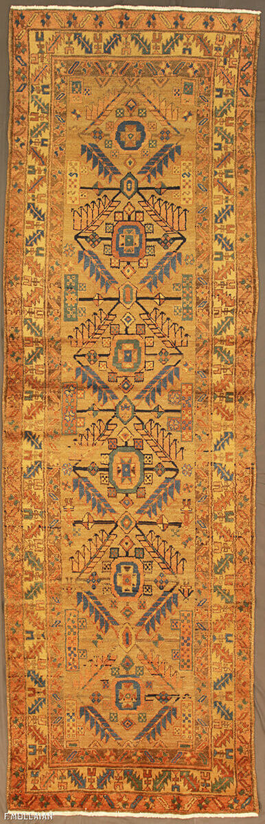 Antique Persian Bakshaish Runner Rug (310x93 cm)