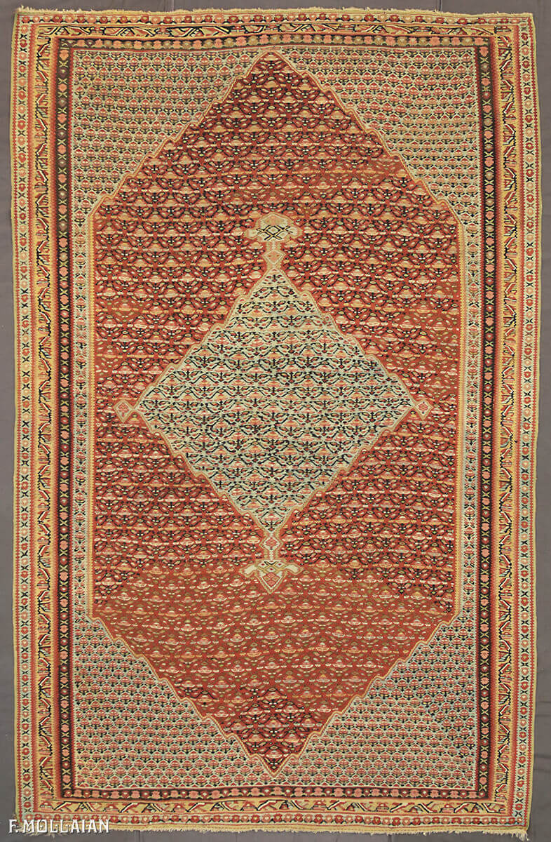 Antique Persian Senneh Kilim n°:90574776 - Mollaian Farzin Carpets