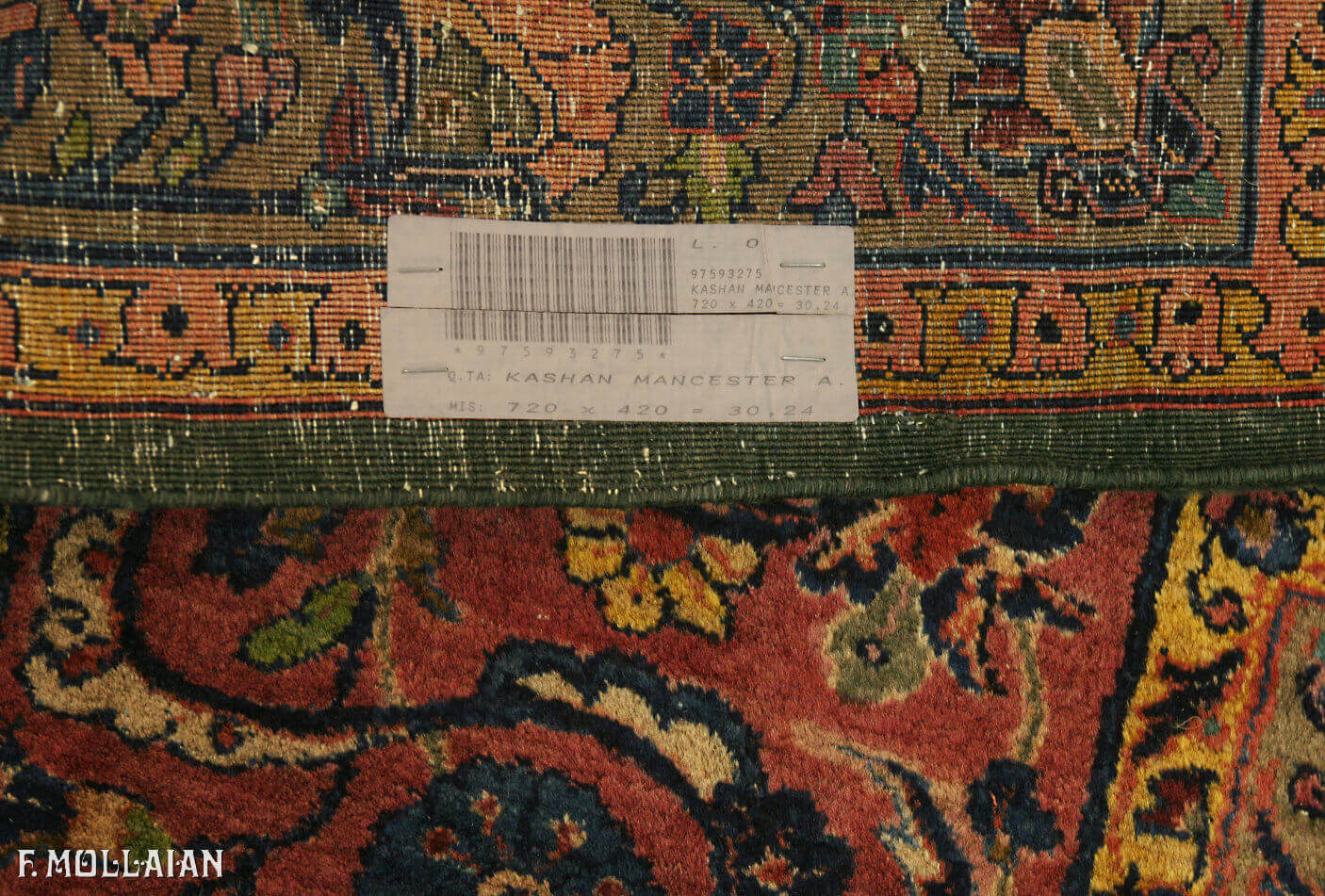 Antique Persian Rug Kashan Manchester  n°:97593275