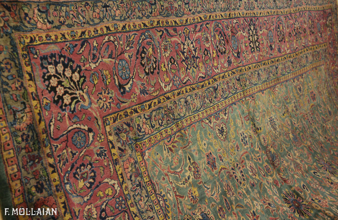 Antique Persian Rug Kashan Manchester  n°:97593275